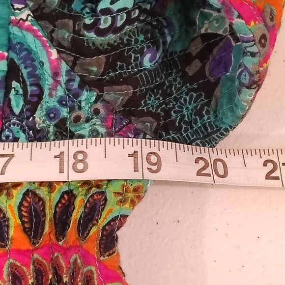 Anu Quilted Blazer Jacket Floral Womens size Medium Art to Wear 100% Cotton - Picture 10 of 11